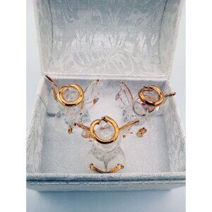 Glass Angel Figures Comfort Box White Brocade Box Tassel 4 In Holiday Religious